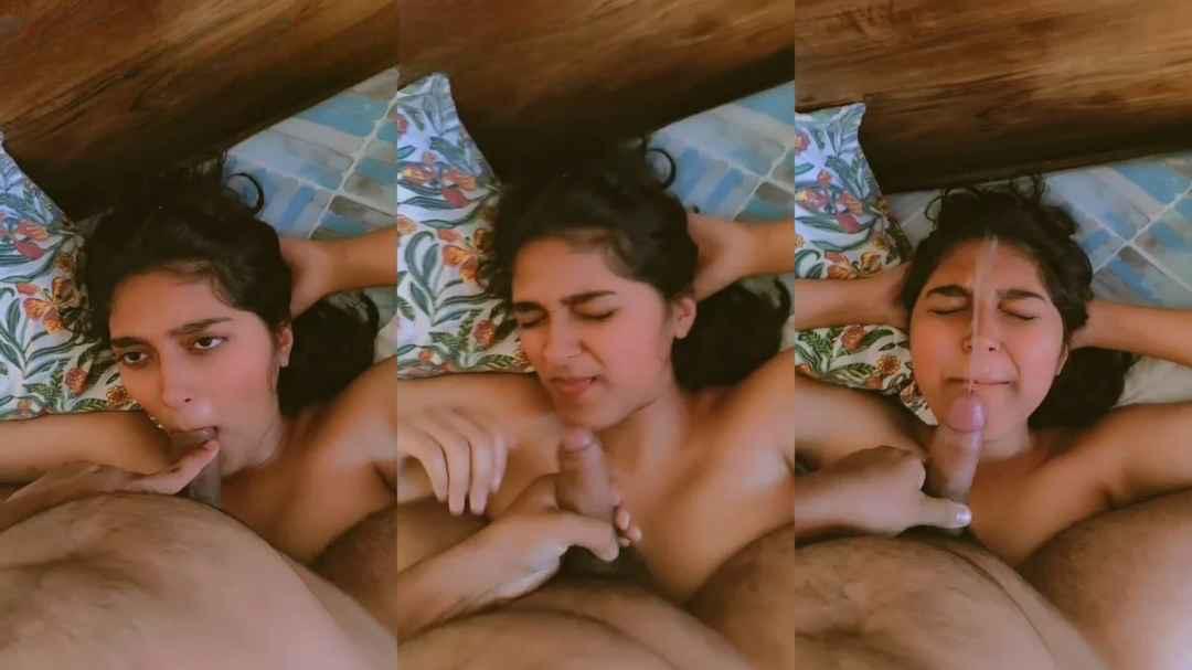 Slim Sexy Girlfriend Blowjob and Mouth fucking sex