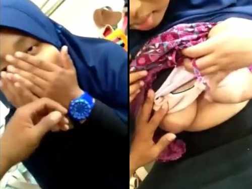 Desi Hijab girl बहार चूचिया देखिया बॉयफ्रेंड को और फिंगरिंग Porn desi MMS