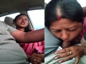Cute Assamese wife blowjob to husband in running car